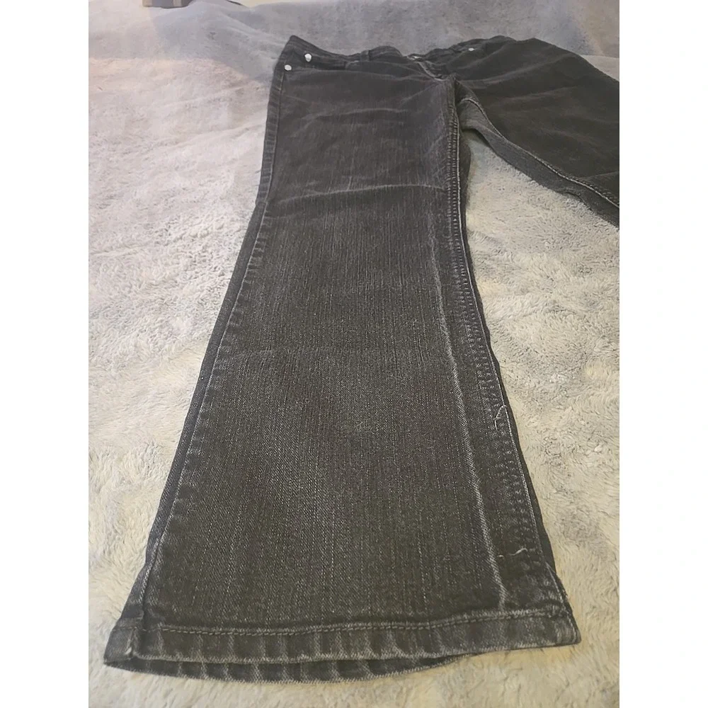 Nine West Jeans Vintage Women's Size 33x 16s America Black Bootcut‎ Straight